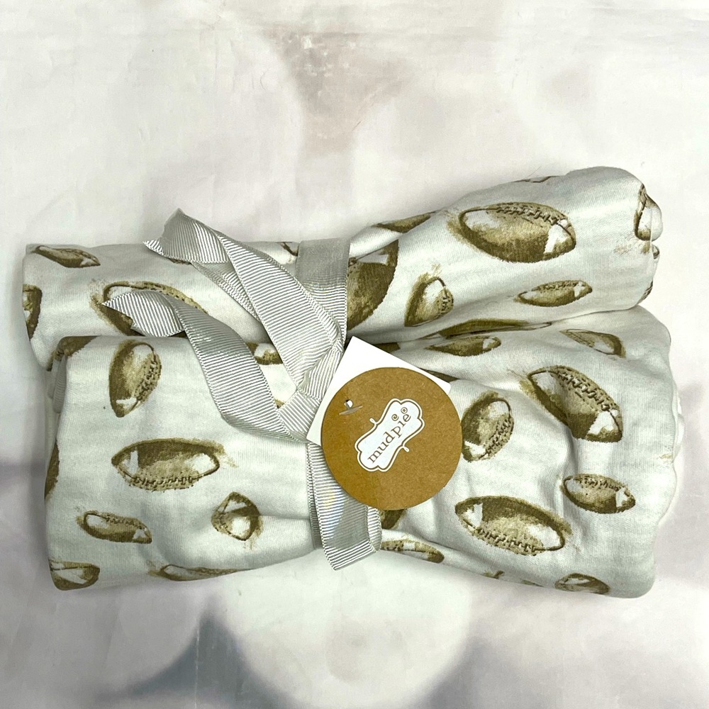 Mud Pie football blanket new
